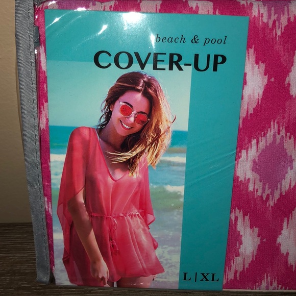 Beach & Pool Cover-up pink & purple L/XL NWT - Picture 3 of 4